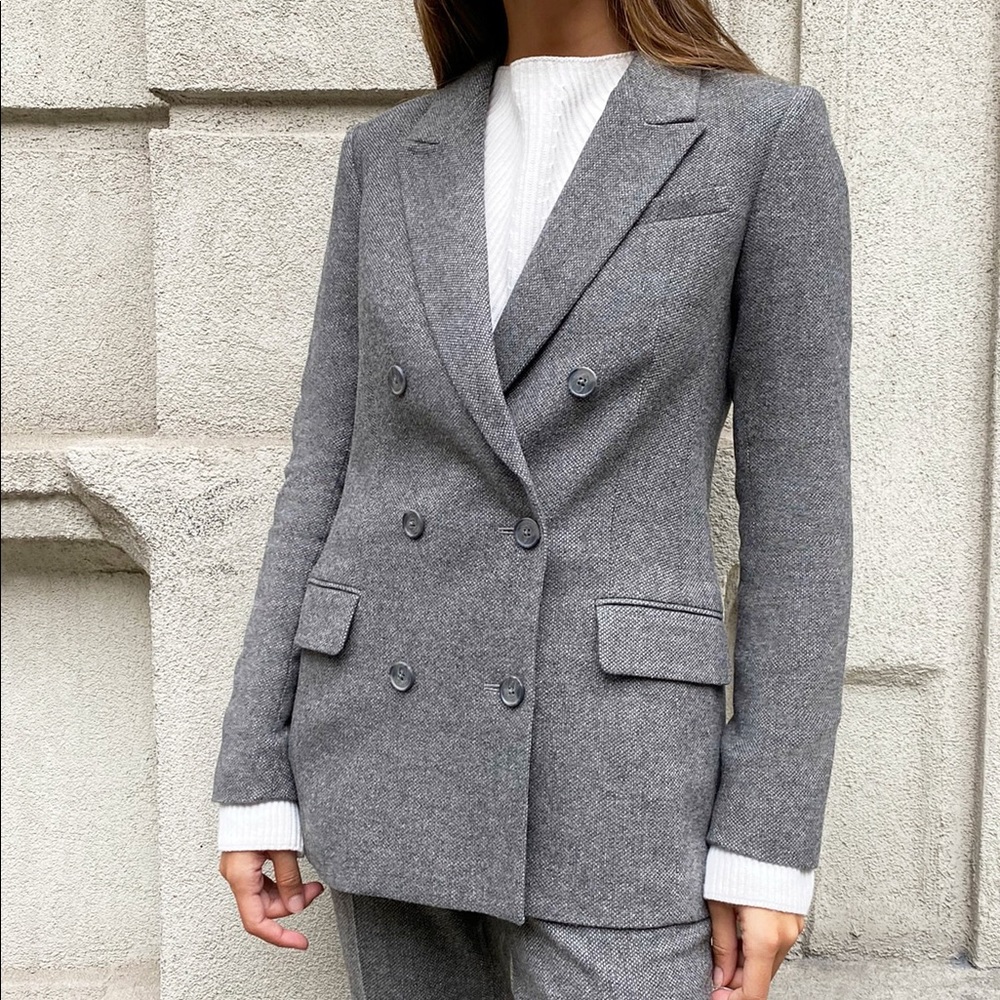 Aritzia Babaton Samuel Wool Double-breasted Blazer
